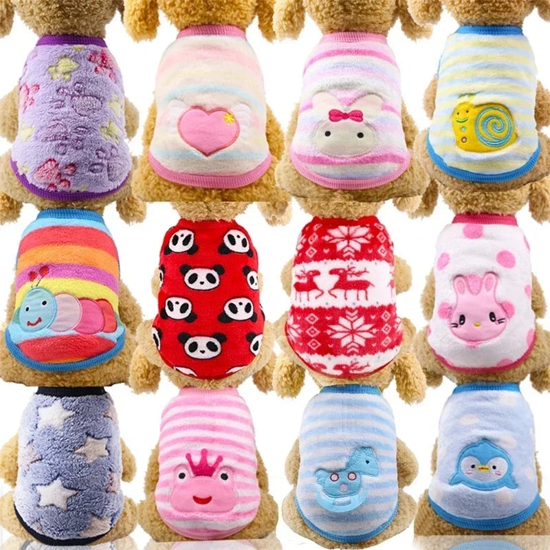 Cartoon Fleece Cat Clothes.