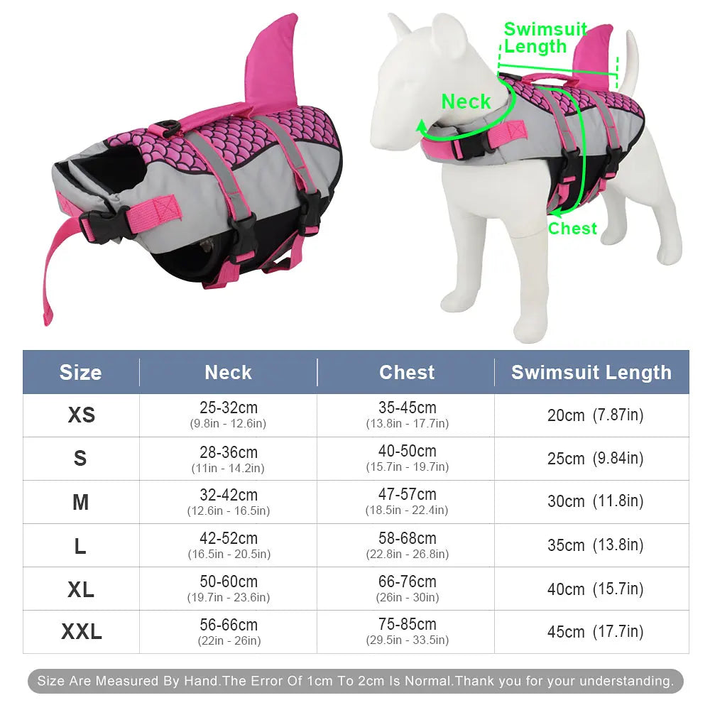 Scales Shark Swim Dog Clothes.