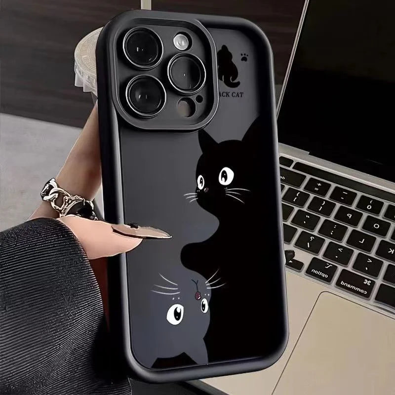 Cartoon Cat Soft Phone Case.