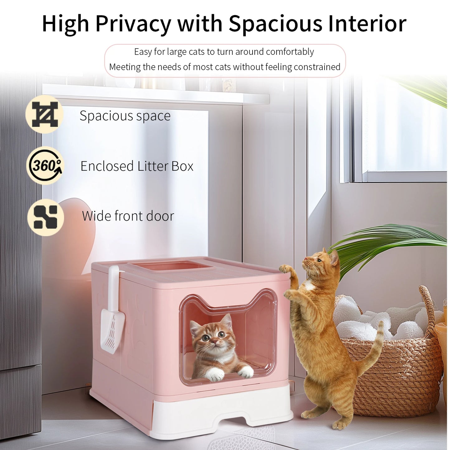 Large Enclosed Cat Litter Box.