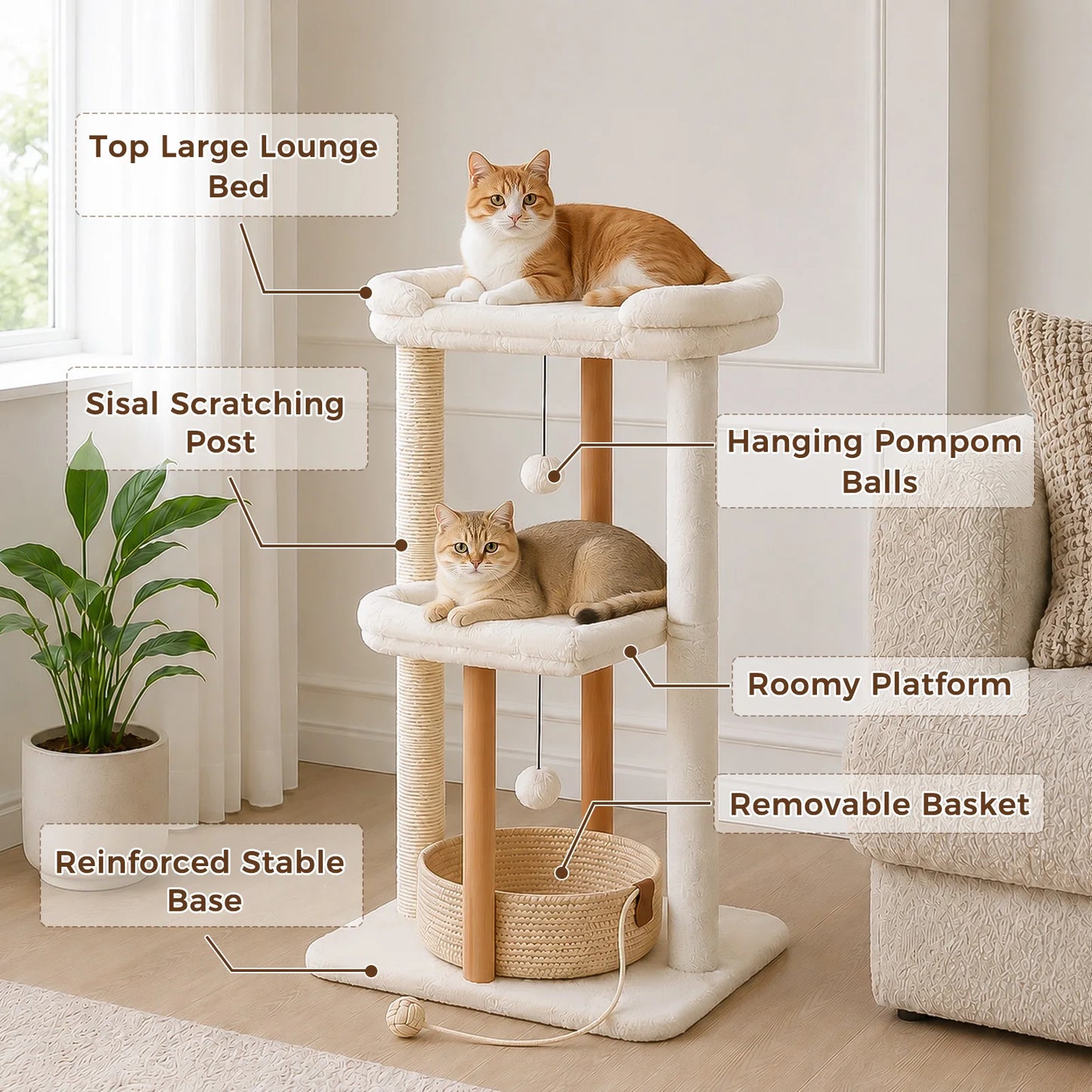 Modern Cat Tree for Indoor Cats.