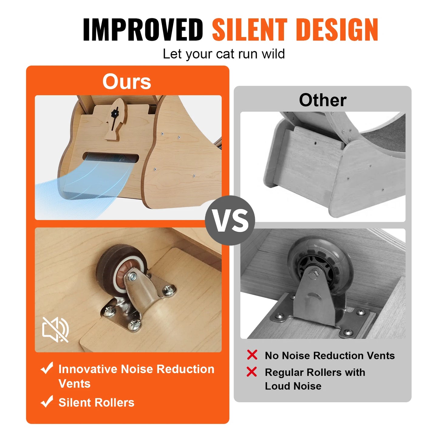 Wooden Cat Exercise Wheel.