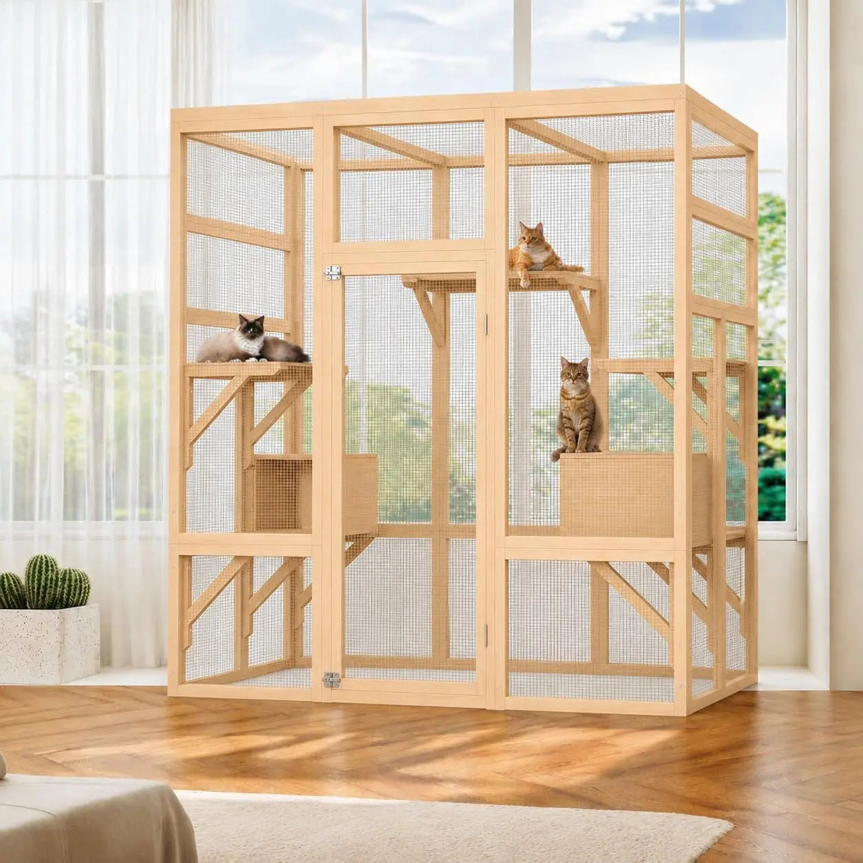 Walk-in Catio Outdoor Cat Enclosure.