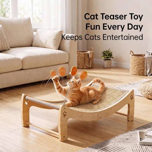 Wooden Cat Scratcher Lounge Bed.