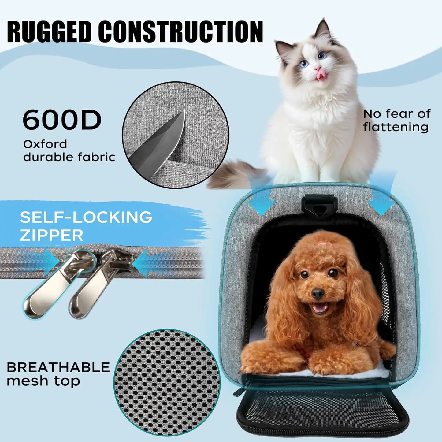 Cat carrier Case Airline Approved.