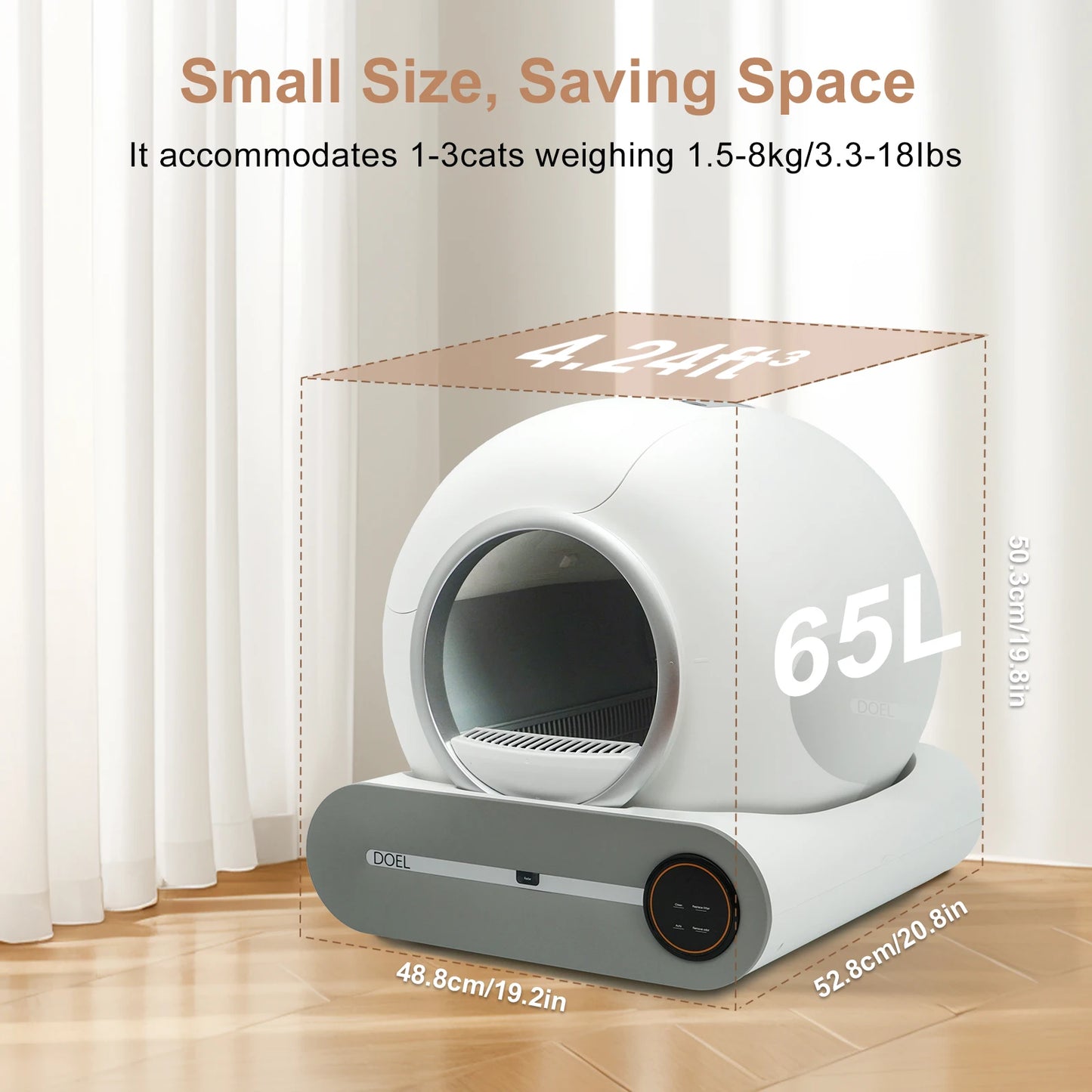 DOEL Self Cleaning Cat Litter Box.