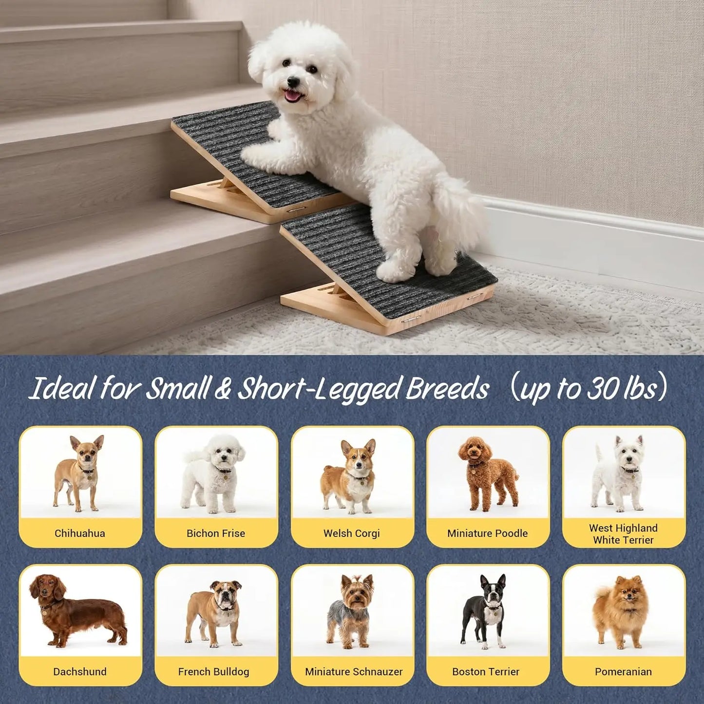 Dog Ramp for Stairs 2 Pack.