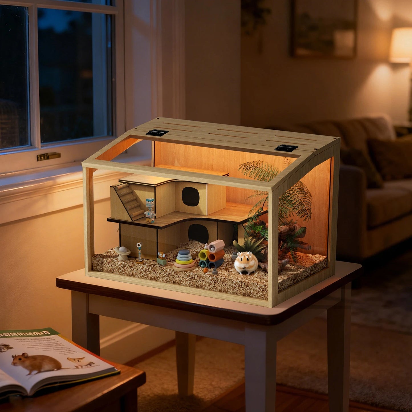 Large Wooden Hamster Cage.