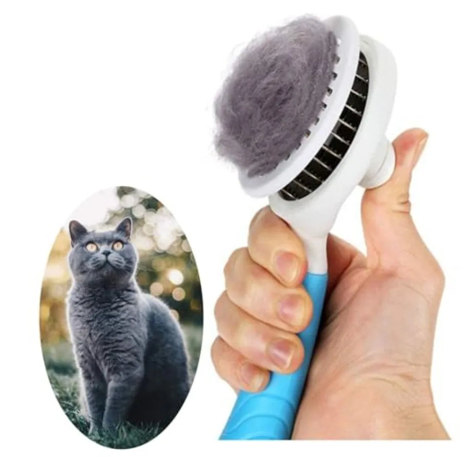 Self-Cleaning Slicker Brush.