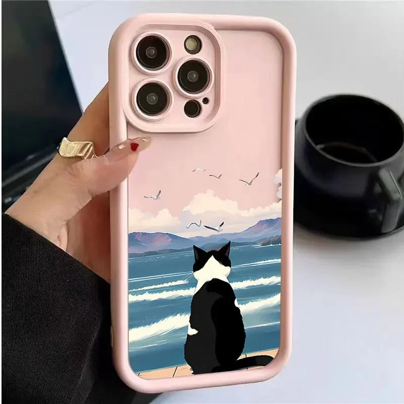 Cat graphic phone case.