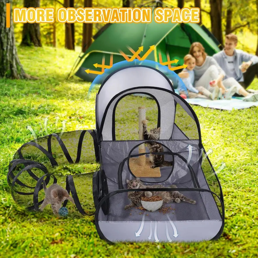 Cat Playpen with Surround Tunnel.