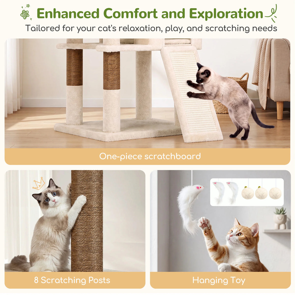 83" Extra Large Cat Tree Tower.