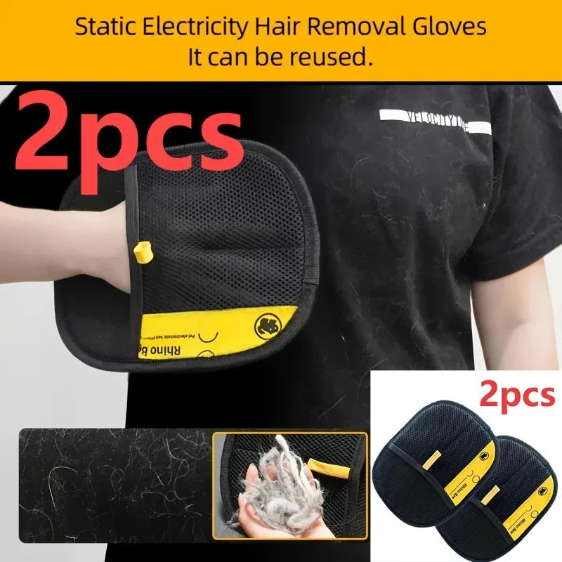 2-Piece Pet Hair Removal Gloves.