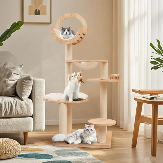Tall Wooden Cat Tree.