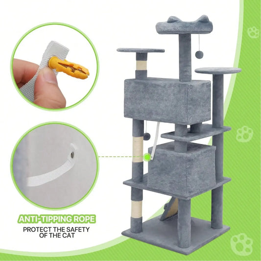 55" Cats Tower for Indoor Cats.