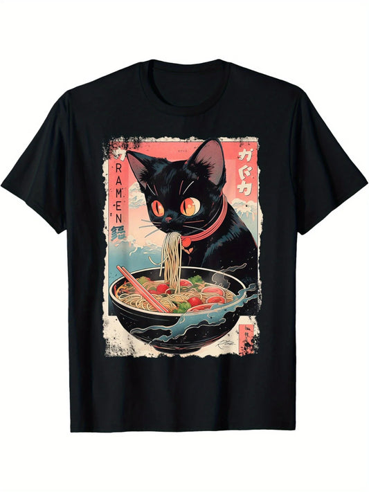 Cute Cat Ramen T-Shirt.