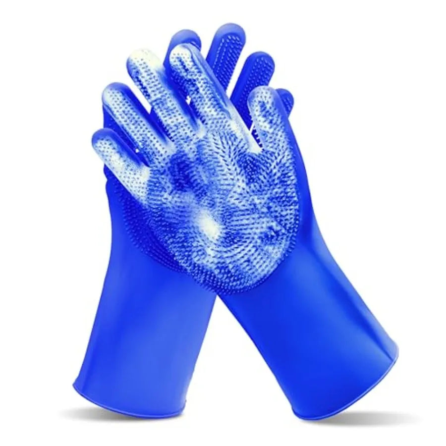 Pet Grooming Gloves for Bathing Dogs and Cats.