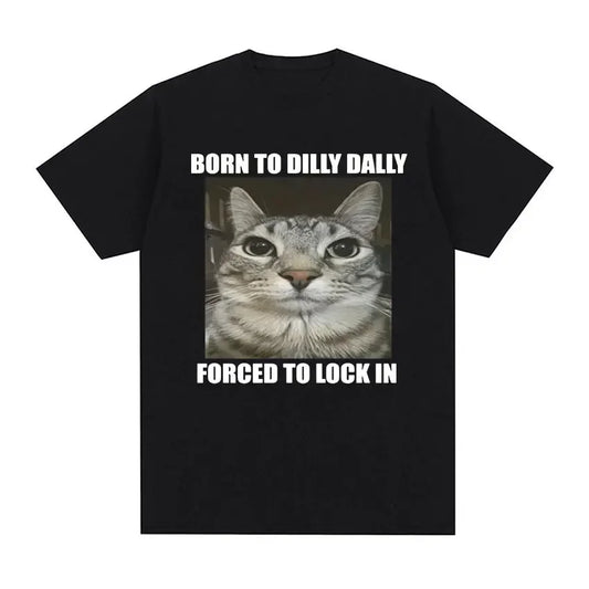 Cat Funny Graphic T Shirt.