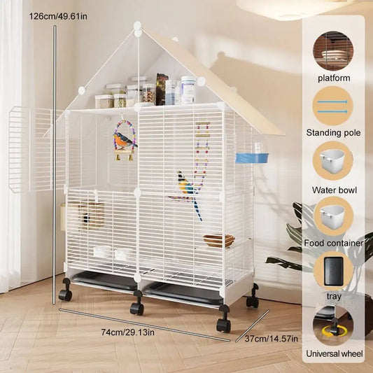 Bird Cage with Wheels.