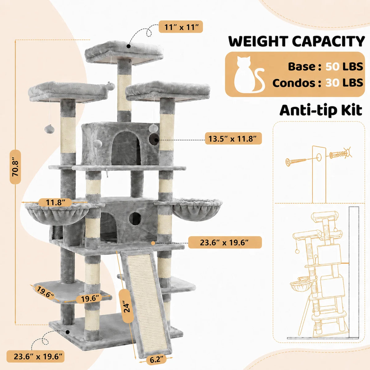 Large Multi-Level Cat Tree.