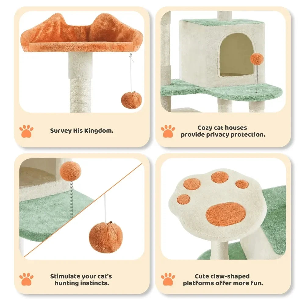 Tall Cute Cat Paw Shaped Cat Tree.