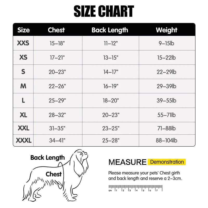 Recovery Suit for Dogs & Cats.