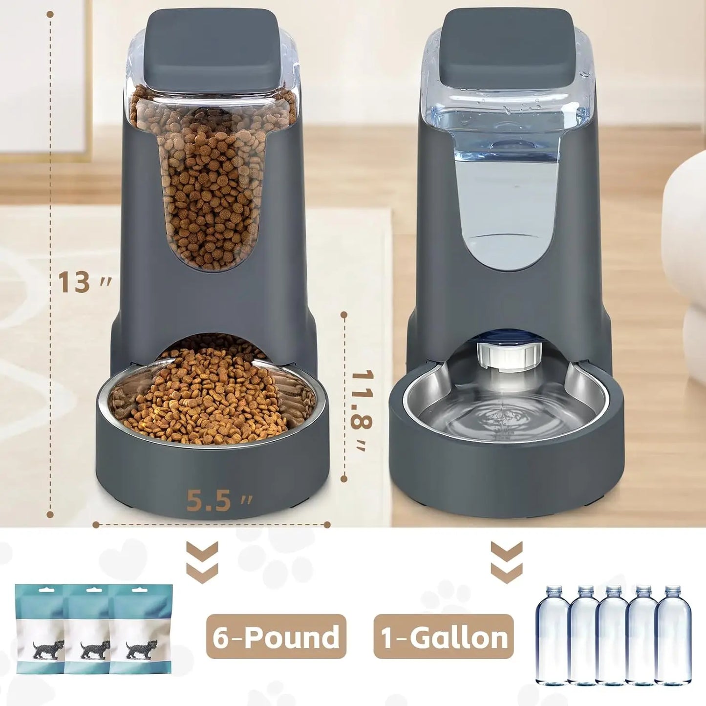 Automatic Cat Feeder and Water Dispenser.