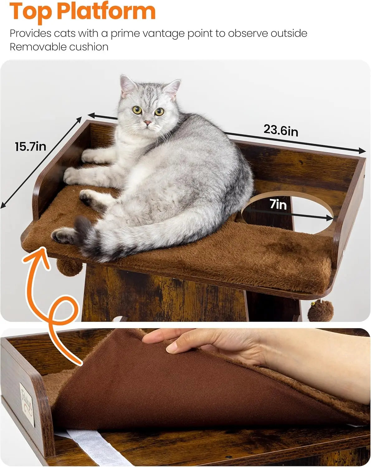 Modern Wood Cat Tree.