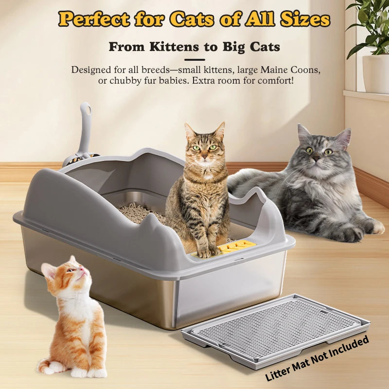 Stainless Steel Cat Litter Box.