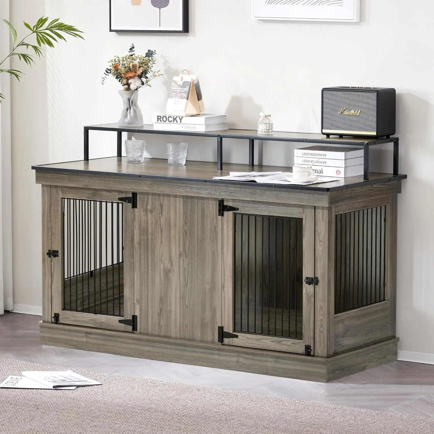 Large Wooden Dog Crate.