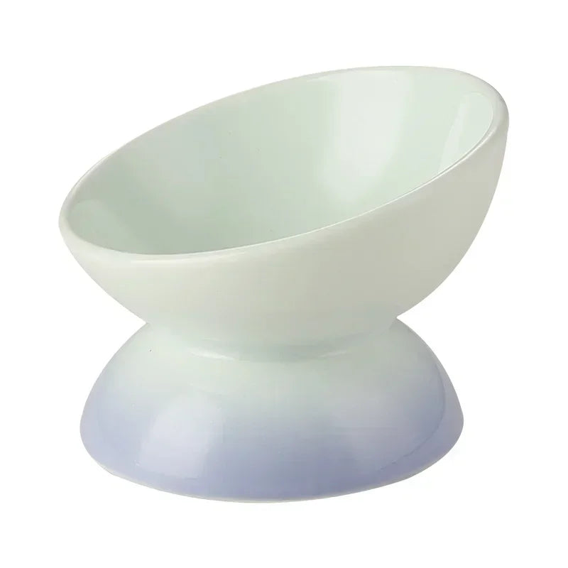 Tilted Cat Ceramic Bowl Gradient.