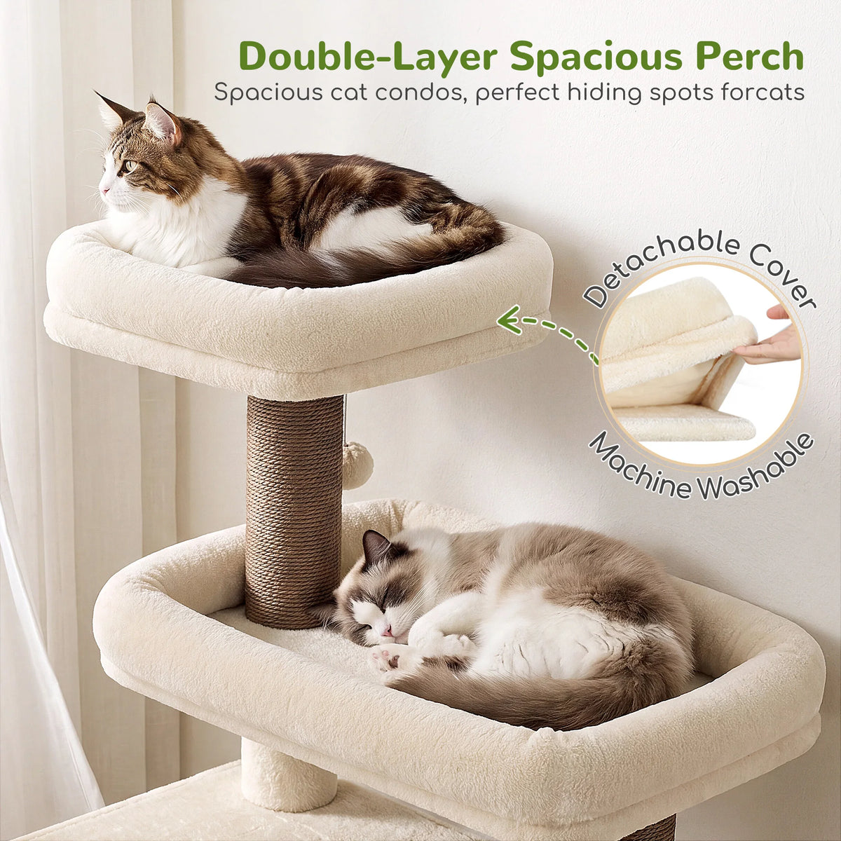 Cat Climbing Tower for Large Adult Cats.