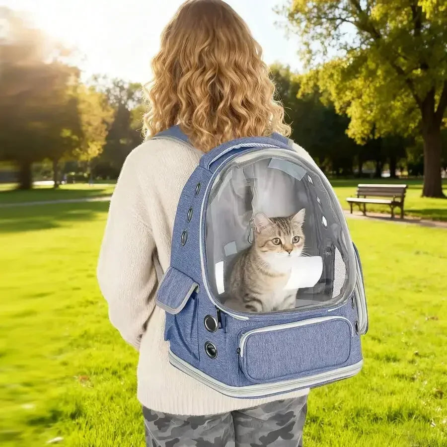 Large Capacity Transparent Cat Backpack.