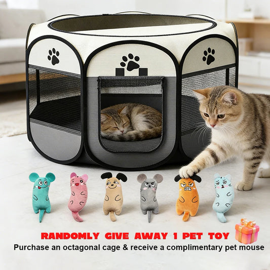 Foldable Octagonal Pet Playpen.