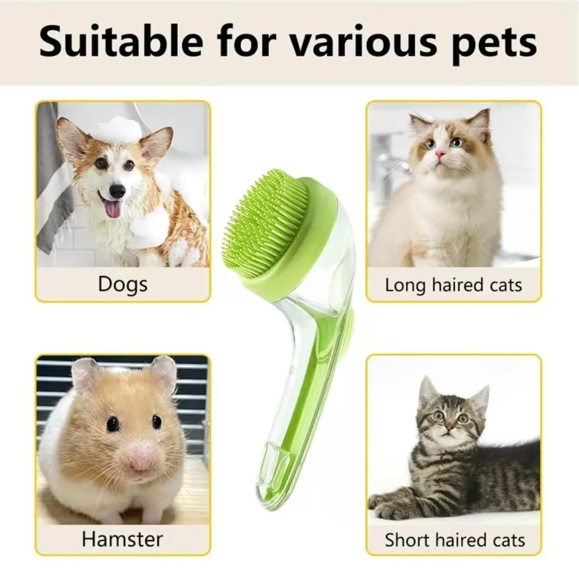 Adjustable Pet Bath Brush.