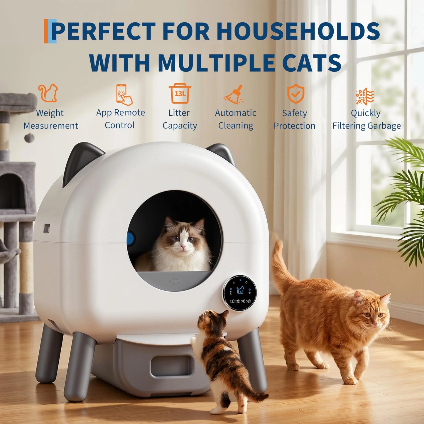 Automatic Self-Cleaning Cat Litter Box.