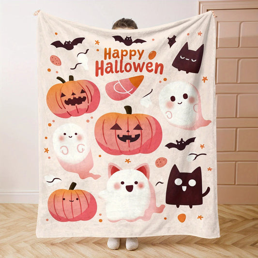 Halloween Ghost Pumpkin Cat.