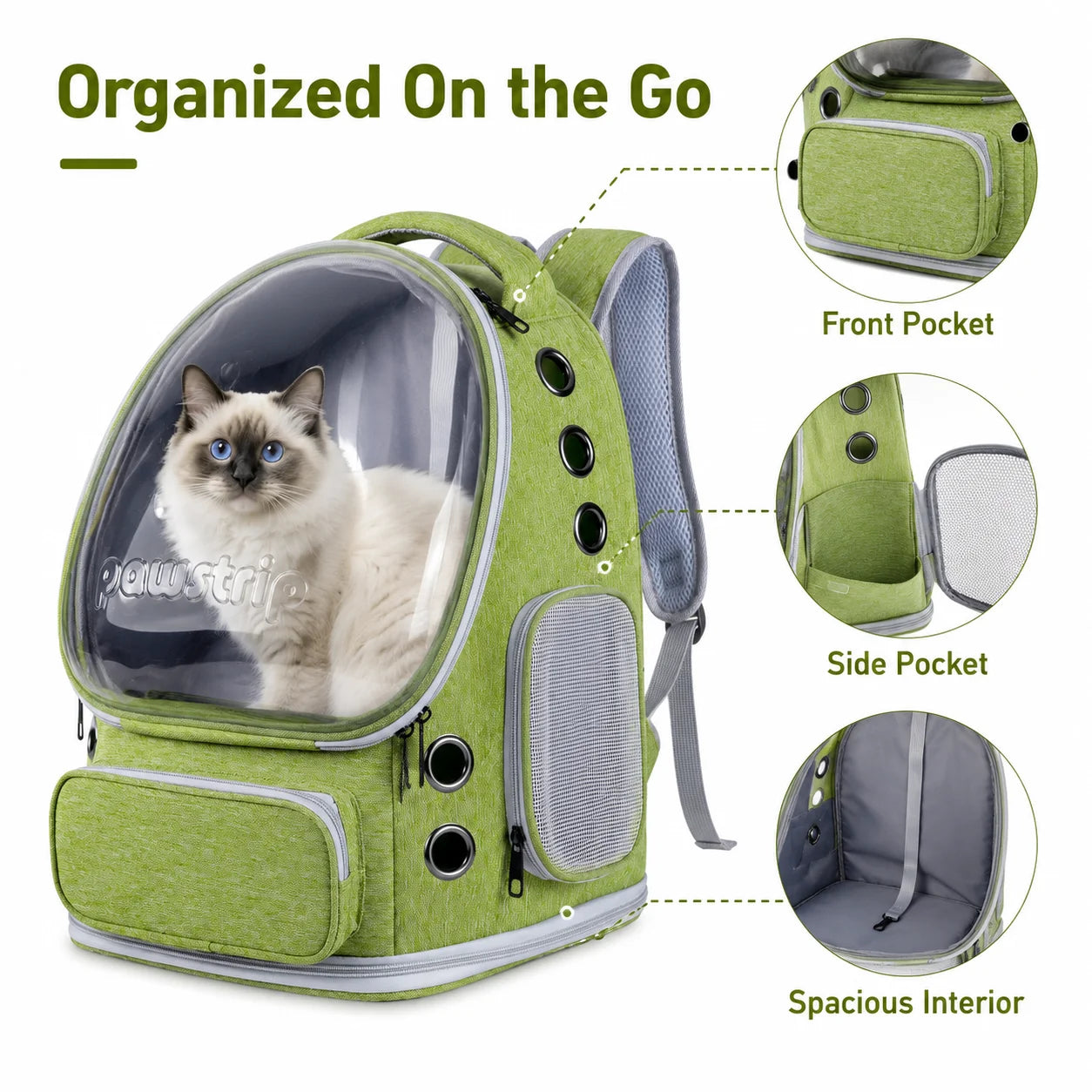 Space Capsule Cat Backpack.        for Cats Small Dogs Outdoor Trip