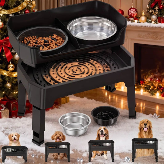 Elevated Dog Feeder.