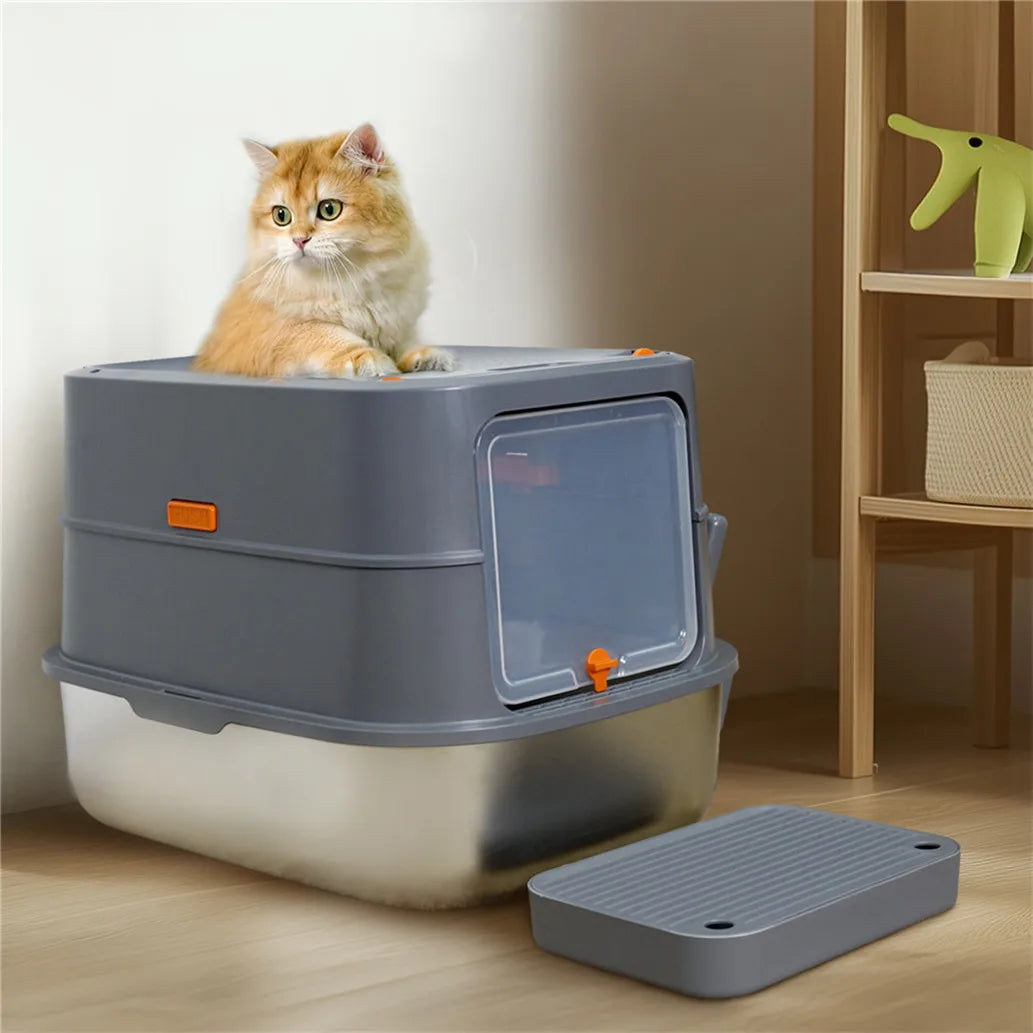 Enclosed Cat Litter Box.