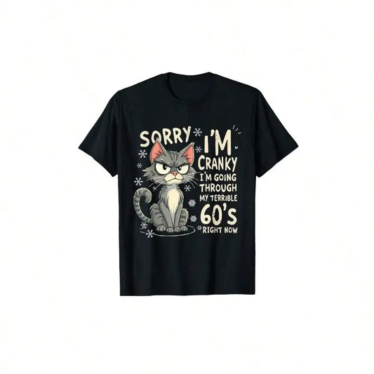 Fun Cat Graphic T Shirt.