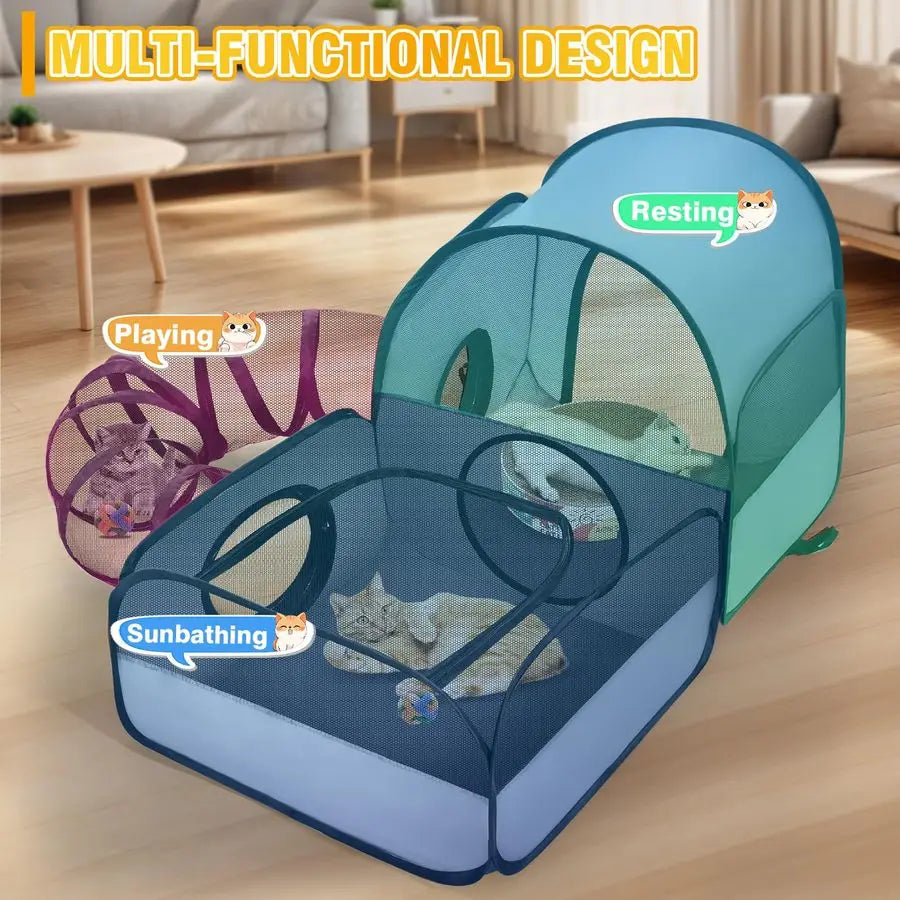 Cat Playpen with Surround Tunnel.
