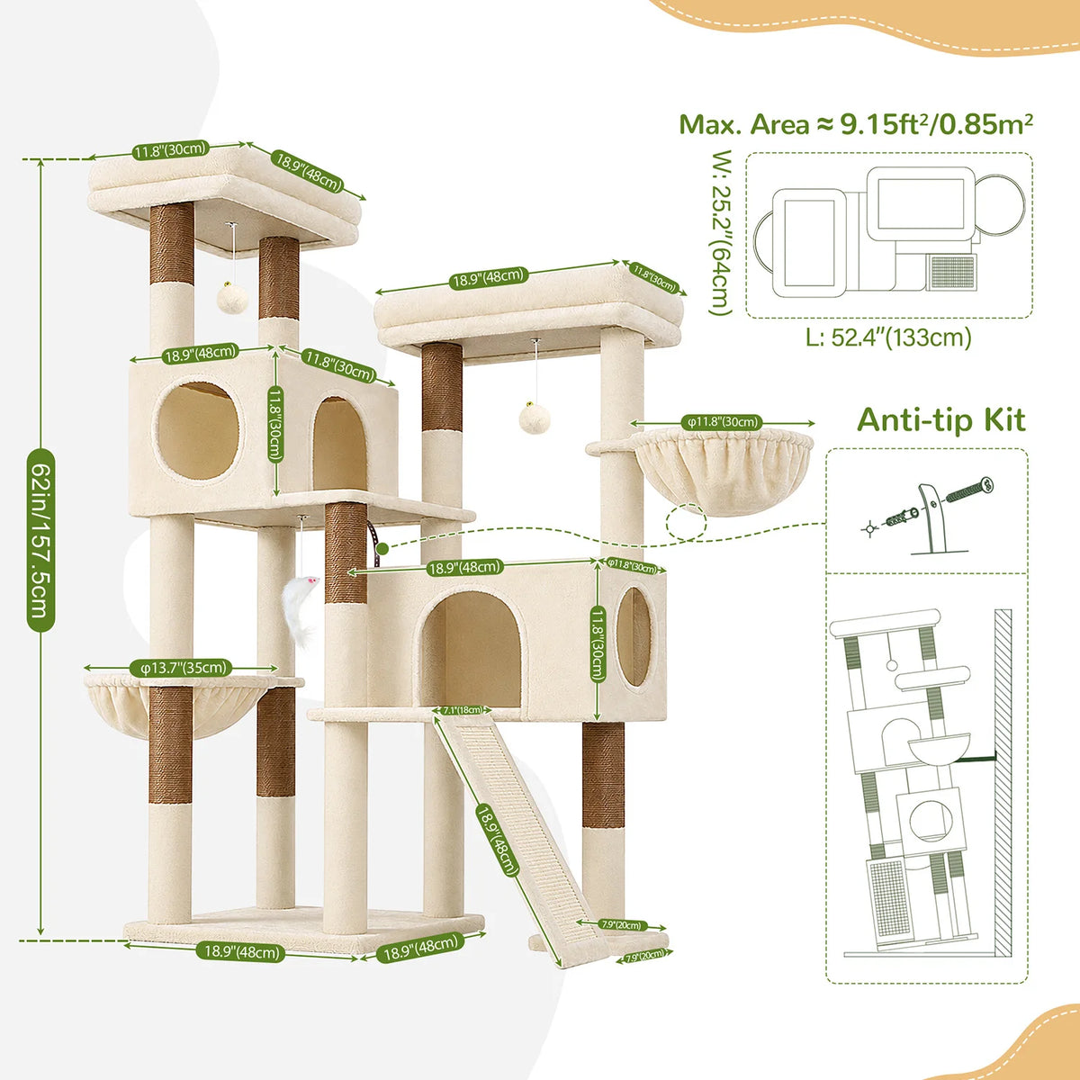 Cat Scratcher Tree for Large Cats.