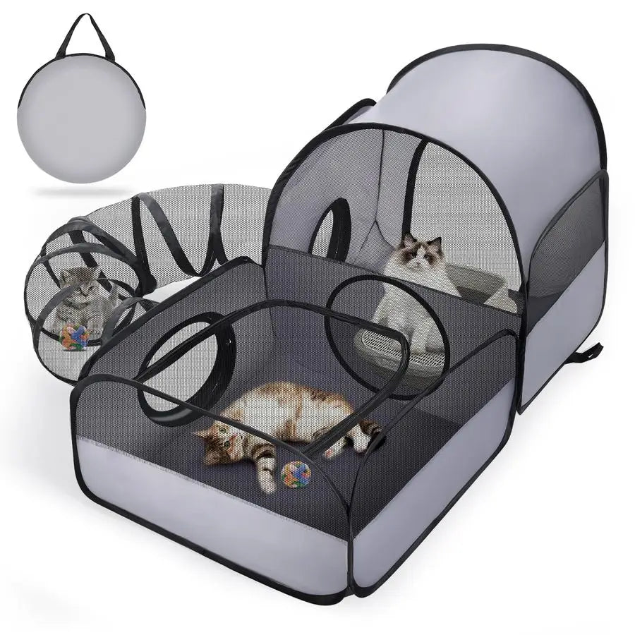 Cat Playpen with Surround Tunnel.