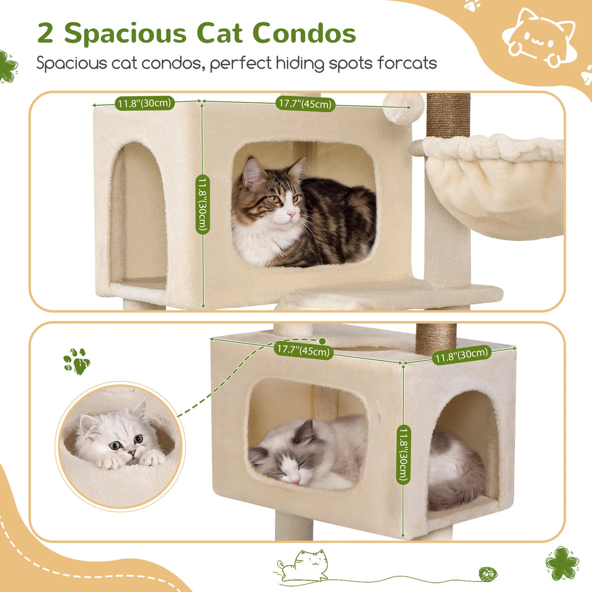 Cat Climbing Tower for Large Adult Cats.