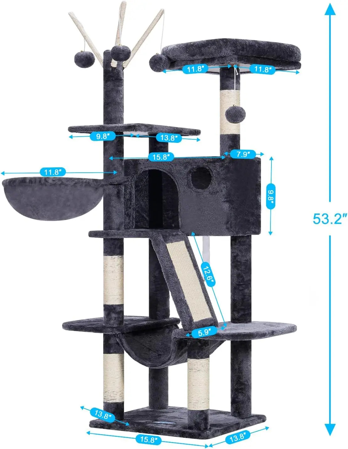 Cat Tower with Padded Bed.