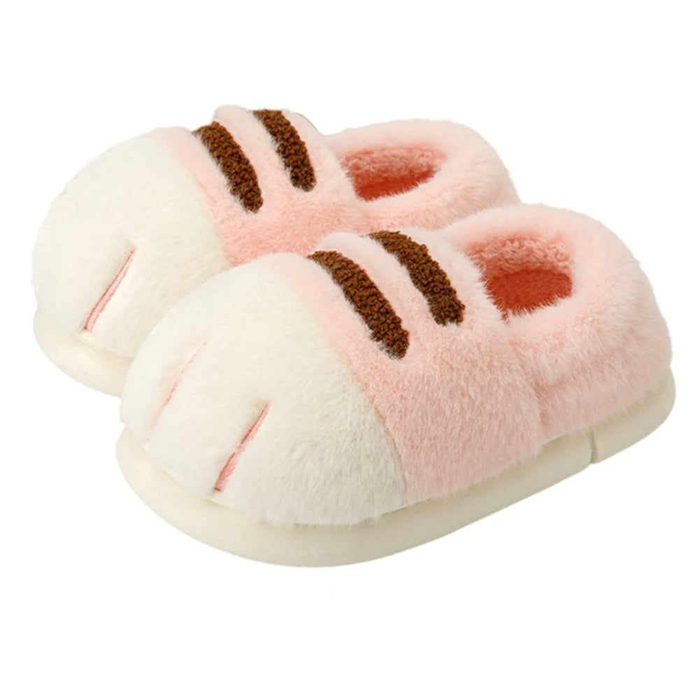 3D Cat Paw Plush Slippers.