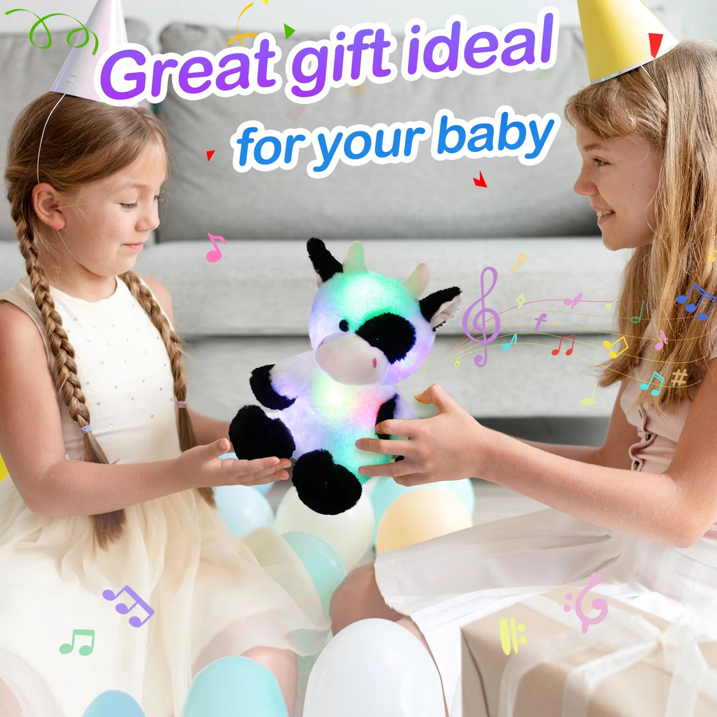 Glowing Dairy Cattle Plush Toy.
