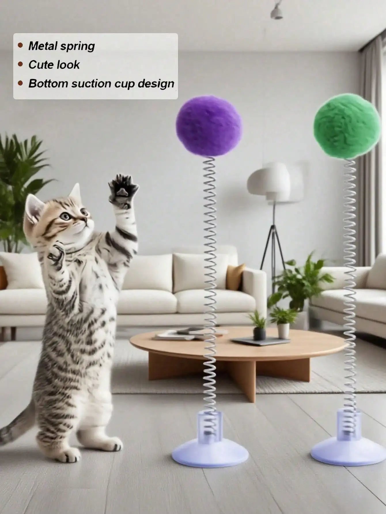 Interactive Cat Toys. Includes Plush Ball.