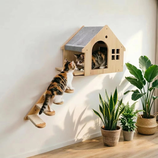 Wall Mounted Cat Condo Villa.
